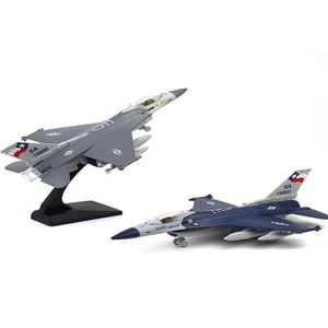 Other Event Party Supplies Sywj Diecast Alloy F16 Fighter Jet Aircraft Model Toy With Bracket Sound Lights Pl Back Christmas Kid B Dhgrm