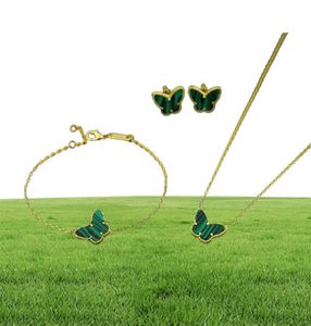 Van 18K Gold Fashion Classic Sweet 4Four Leaf Clover Butterfly Pracelet Neckleace Neckleace Jewelry for S925 Silver Van Womeng5407541