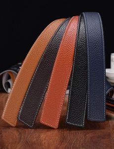 Belts Mens Belt Fashion Belts Men Leather Black Business Belts Women Big Gold Buckle Womens Classic Casual Ceinture with Orange Bo7002976