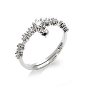 Anello con perla pendente, accessori per gioielli vuoti, argento sterling 925, zirconi, per fare fai da te, 5 pezzi6346162
