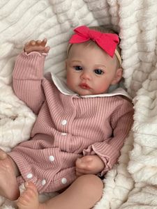 18 inch newborn baby size regenerated baby doll meadow handmade 3D skin painting hair handmade details painting visible vein doll 231225