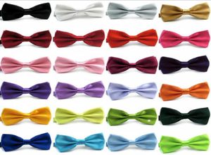 Solid Fashion Bow Ties Groom Men Colorful Plaid Cravat Gravata Mane Marriage Butterfly Wedding Bowties Business Bow Tie Mixed Col9231151