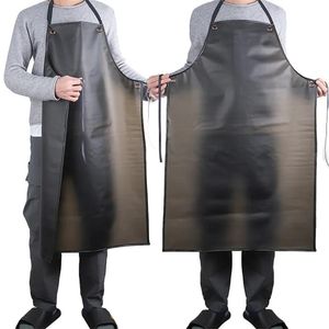 Aprons Aprons PVC Waterproof Oilproof Soft Leather Kitchen el Aquatic Butchery Food Canteen Cooking Chef Barber 220919