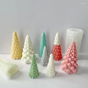 Ferramentas de artesanato ferramentas de malha bolha bola árvore de natal silicone vela molde diy boneco de neve pinho cone fazendo bolo perfumado sabão presentes