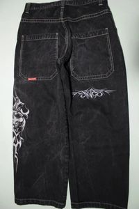 American Vintage Gothic Print Jeans Women Y2k Street Hip Hop Trend Baggy Par Harajuku Joker Slouchy 231225