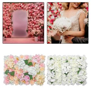 Dekorativa blommor Rose Floral Panel för bröllopsplats inomhus och utomhusväggdekor