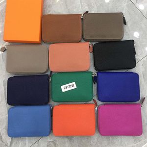 Coin purse zipper credit card holder luxury designer wallet EFFINI fashion mini mens women togo genuine leather wallets pouch card321T