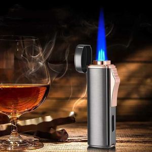 CC Blue Flame Torch Lighter Metal Windproof Outdoor Airbrush Cigar Grill Kitchen Welding Airbrush Tool Cigar Cutter