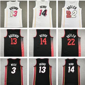 13 ADEBAYO 14 HERRO 22 BUTLER 3 WADE Camisas de basquete Camisas Tops MVP Venda superior Loja yakuda