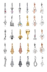 925 Sterling Silver Dangle Charm Ny utsökta och varm rosguld Perfekt Family Pärlor Pärlor Fit P Charms Armband Diy Jewelr3743609