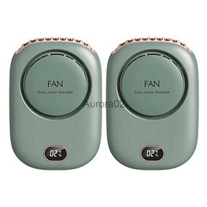 Electric Fans 2X Fan Mini USB Cooler Rechargeable Ventilador Travel Handheld Portable Silent Small Electric Cooling Fans Green YQ231225