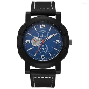 Armbanduhrenmarkt hochwertiger Männer Business Watch Dickes Zifferblatt Black Series Quarzgürtel Geschenk