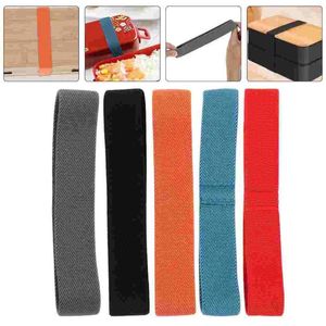 Louça 5Pcs Bento Box Straps Fixação Lunch Case Bands Multifuncional