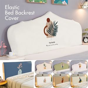 Elastic Bed Headboard Cover Cotton All-inclusive Bed Head Cover Small Fresh Flower Printed Bedside Slipcover Universal 1.2-2.2M 231222