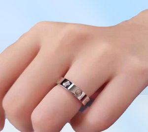 Love Screy Ring Pierścień męskie Pierścienie 3 Diamenty Projektant Designer Luksusowa biżuteria Kobiety Tytanium Stal Stal Goldplatated Rzetra Silver Rose N5128815