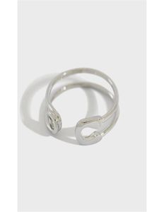 100 puro 925 prata esterlina pino forma anel oco esculpido anéis ajustáveis punk jovens jóias finas para mulheres meninas ymr82327525359825