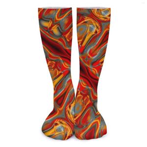 Women Socks Curve Print Autumn Curved Staines Stockings Leisure Quality Pattern Climbing Non Slip