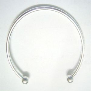 10pcs lot Silver Plated Bangle Bracelets For DIY Craft Murano Jewelry Gift 7 6inch C15306m