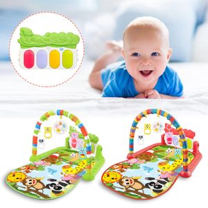 Bebê Music Rack Play Mat Puzzle Tapete com Teclado Piano Infantil Playmat Ginásio Rastejando Atividade Tapete Brinquedos para 0-12 Meses Presente 231225