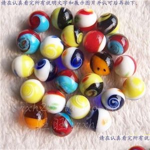 Decorative Objects Figurines 12Pcslot 16Mm Tai Chi Design Glass Marbles Jump Chess Pieces Vase Aquarium Decoration Ball 6Colors Ea Dhciu