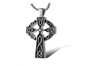 Pendant Necklaces Vintage Viking Irish Concentric Knot Necklace For Men Retro Lrish Celtics Religious Male Jewelry 24Inch3256554