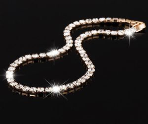 新しい女性クリスタルラインストーンカラーネックレスは、結婚式の誕生日ファッションジュエリーのためのテニスダイヤモンドネックレスをアイスアウトします1784340