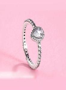 925 Sterling Silver Classic Teardrop Halo Ring with CZ Fit P Jewelry Engagement Wedding Lovers Fashion Ring for Women3663306