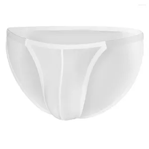 Underpante Men Men Ultra Fin Mesh Mesh Respirável Panties Soldas Solides Briefs Confortáveis ​​Bolsa Convexa Sexia Veja através da Aprezada