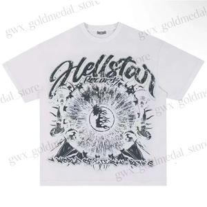 HellStar Short Men's Plus T-shirt Wysokiej jakości HellStar krótkie rękawy w trudnej sytuacji