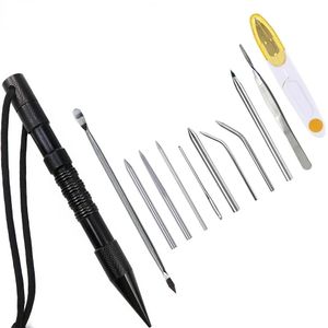 Tools 12pcs/set Paracord Needles Knitting Tool Aluminium Parachute Cord Paracord Ing Needles Set Bracelets Diy Knitting Tool Kit