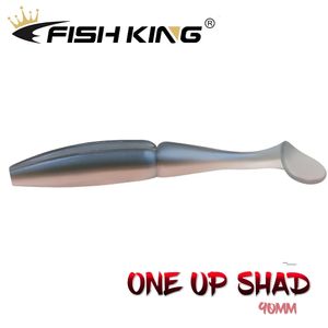 FISH KING One Up Shad Richiamo di Pesca 90mm/7g Esche Morbide Silicone Wobbler Bass Bait Pesca Artificiale Richiamo Morbido Leurre Souple 231225