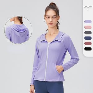 LL yoga wear jaquetas moletons mulheres designers esportes jaqueta com capuz casacos dupla face lixamento fitness chothing hoodies roupas de manga longa