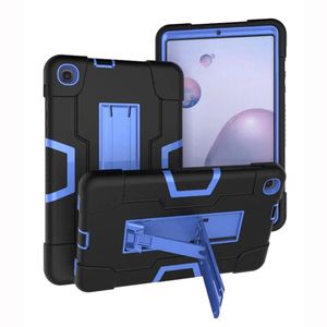 Väskor 3 i 1 Silicon PC Full Body Case stötsäker hybridrobot Heavy Duty Kids Safe Rugged Cover för Samsung Tab A T590 T830 T387 T510 T