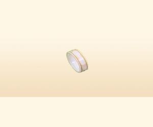 18k Gold Ring Stones Fashion Simple Letter Rings for Woman Couple Quality Ceramic Material Fashions Jewelry Supply5269807