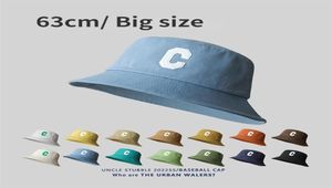 Big Head XL Bucket Hats 63CM für Männer Frauen Bob Four Seasons Fisherman Hat Letter Sunshade Hat Large Size Bucket Hat Whole 22061777862