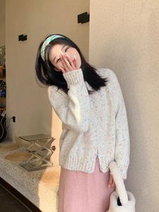 Женские трикотажные вязание jmprs fashion sweet women dot indated cardigan pubpy style повседневное двойное молнии, корейская женская женская o nece coat шикарно