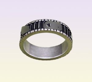 Den ursprungliga S925 Silver Stripe Fashion Hiphop Couples Ring28218685398