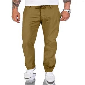 Calças masculinas Men Primavera e verão calça casual toda pintura de cor sólida algodão Loose Trouser Fashion Beach Glitter Women