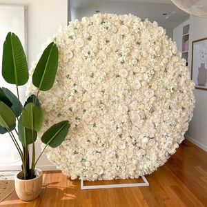 Dekorative Blumen 60 cmx40 cm Blumenwandpaneelen Party Hintergrund 3D Seiden Rosenblumen Kunst für Hochzeits Heimdekoration