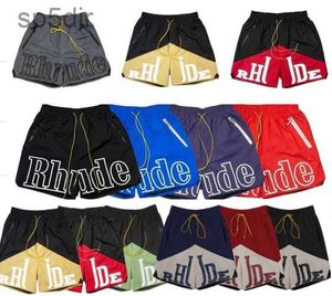 デザイナーショーツRhude Summer Fashion Beach Pants Men High Quality Street Wear Red Blue Black Purple Mens Short US Siize S-XL 6E6U