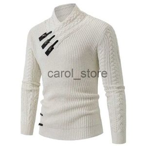 Men's Sweaters European and American Half High Necked Men's Sweaters Autumn and Winter Slim Fit Long Sleeved Knitwear Sweater Sweater J231225