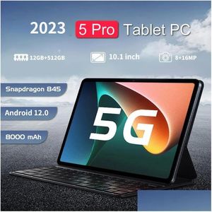 PC Tablet Pc Selling 2023 Wifi 12Gadd512Gb 10.1 Inch 4G Call Phone Network Android 12.0 Dual Sim Camera Kids Drop Delivery Computers