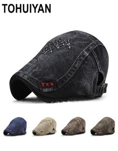 TOHUIYAN sboy Caps For Men Vintage Cotton Driver Boina bill Cappelli Baker Boy Classic Beret Male Flat 2012166693835