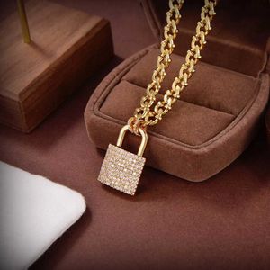 Pendant Necklaces 2022 Luxury Brand Statement Lock Pendant Neckalce For Women Girls High Fashion Daily Party Wedding Quality Gorgeous JewerlyL231225