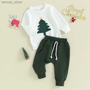 Set di abbigliamento 0-3 anni Neonato Bambino Neonato Abbigliamento natalizio Felpa a maniche lunghe Pullover Top e pantaloni Set