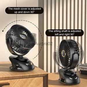 Electric Fans USB Table Wireless Clip-On Fan 6000mah Battery Outdoor Travel Portable Electric Mini Desk Fan For Baby Barnvagn CART YQ231225