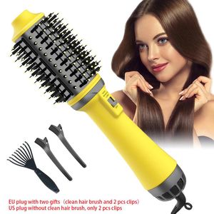 Torkar Ny 3: e steg Hårtorkare Hot Air Brush Professional Blow Dryer Comb Curling Iron Hair Starten Borste Hårstyling Tool