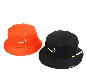 2020 Cap Adult Panama Bob Hat Summer Cigarette Embroidery Bucket Hat Men Lovers Flat Cotton Women Hip Hop Fishing NO CHILL6779182