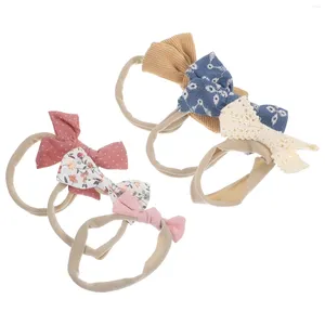 Bandanas 6 Pcs Baby Girl Bow Headband Girls Hair Accessories Toddler Bows Headbands Infant For Pure Cotton