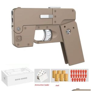 Gun Toys Life Card Metal Folding Soft Toy Foam Spray Action Air Childrens Birthday Gift 230701 Drop Delivery Dhxfl